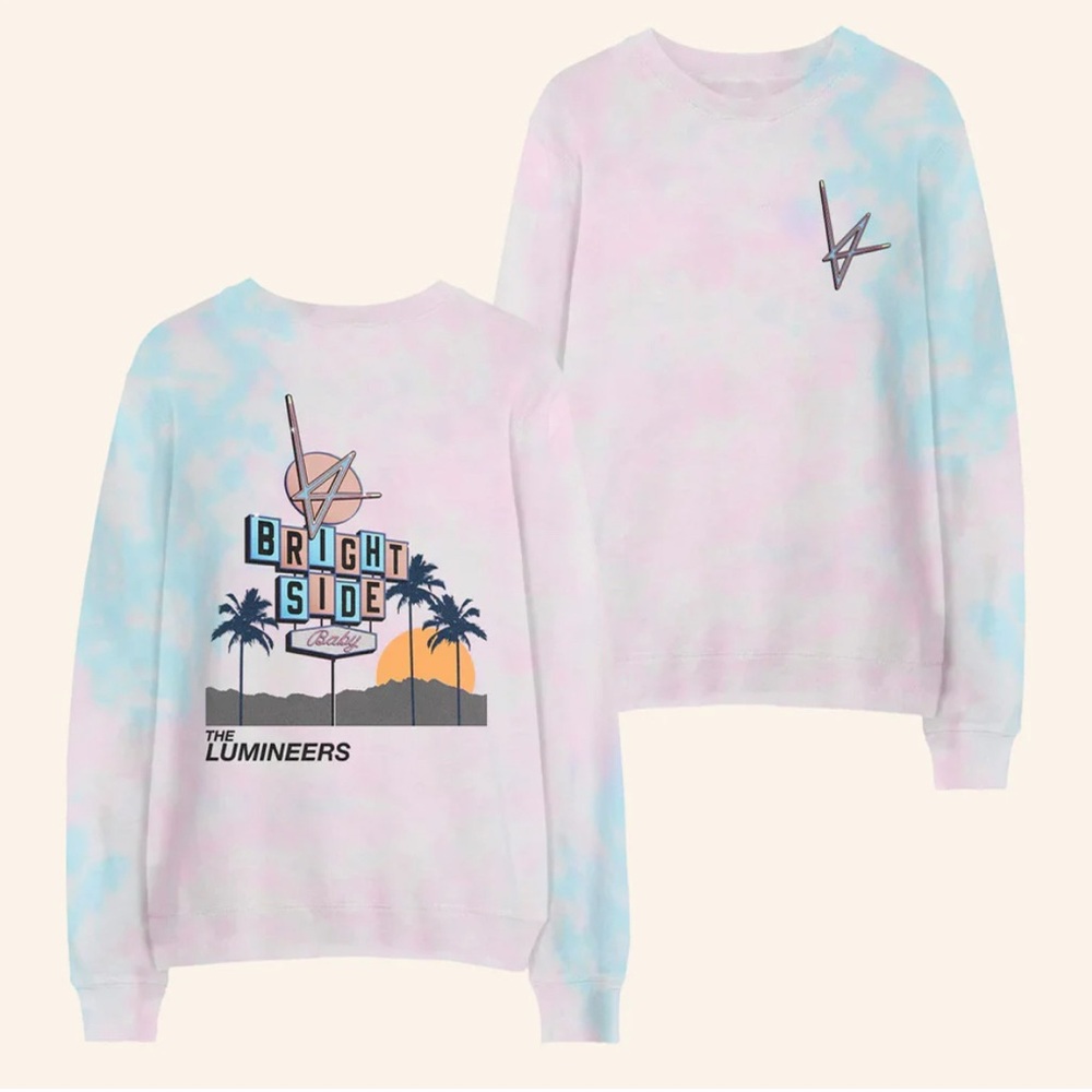 Lumineers BRIGHTSIDE Roadside Motel Crewneck Sweatshirt L